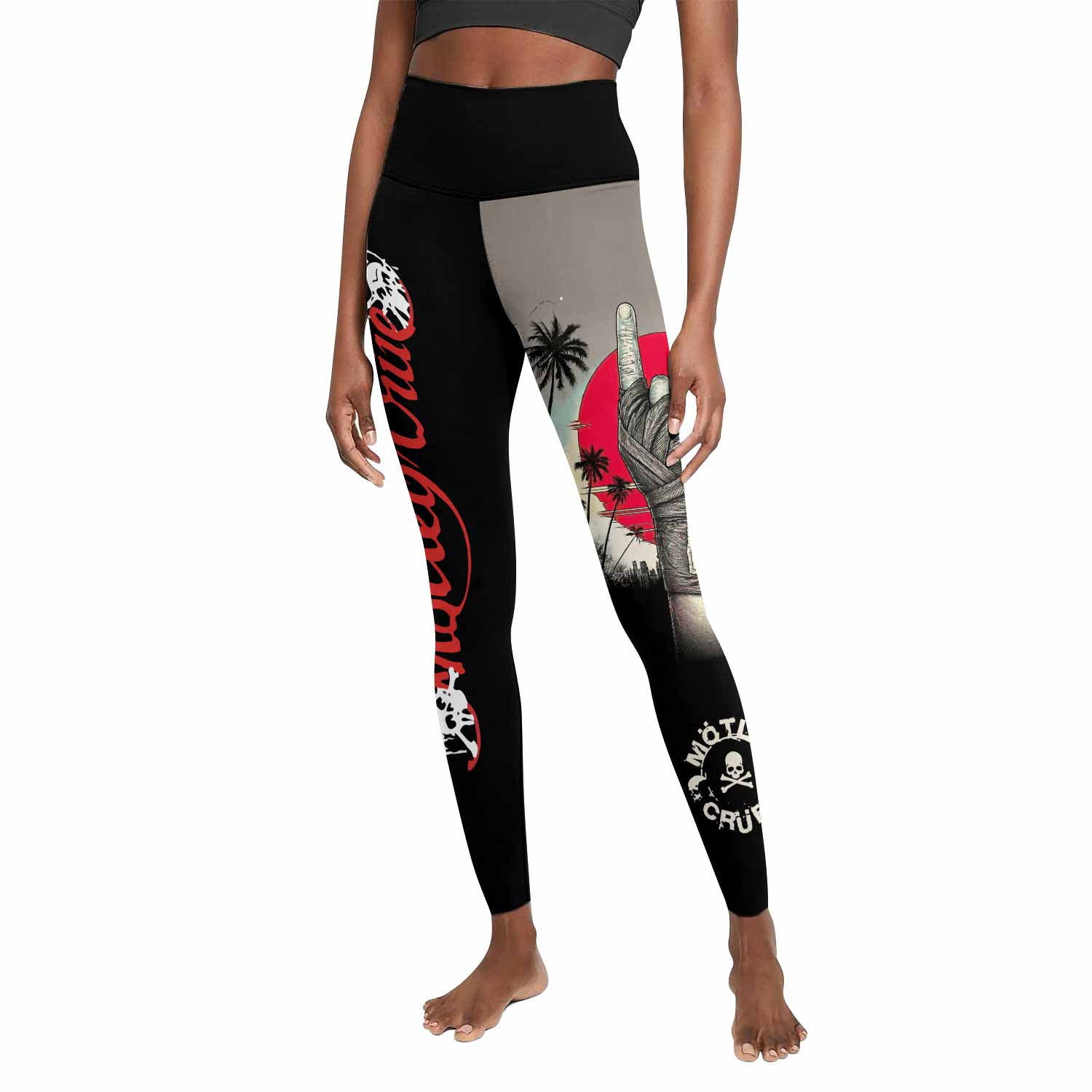 Mötley Crüe Too Fast for Love Women's Leggings - front view mockup