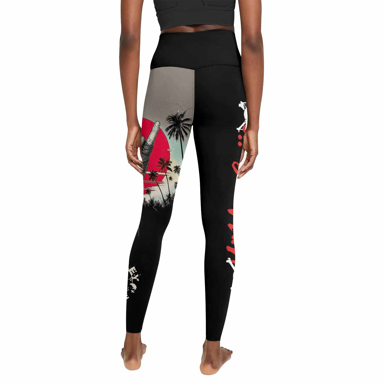 Mötley Crüe Too Fast for Love Women's Leggings - back view mockup