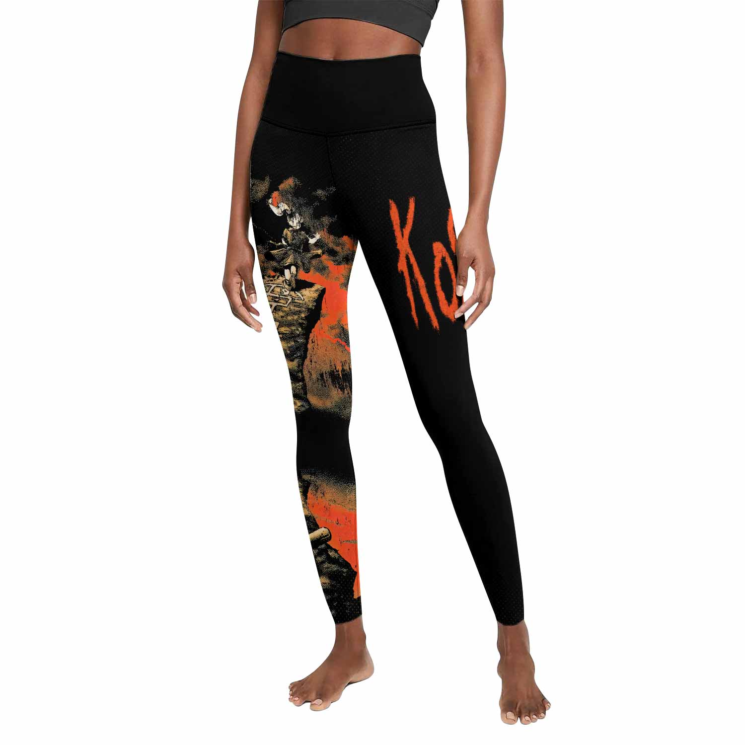 Korn Follow Cliff Women's Leggings - front view mockup