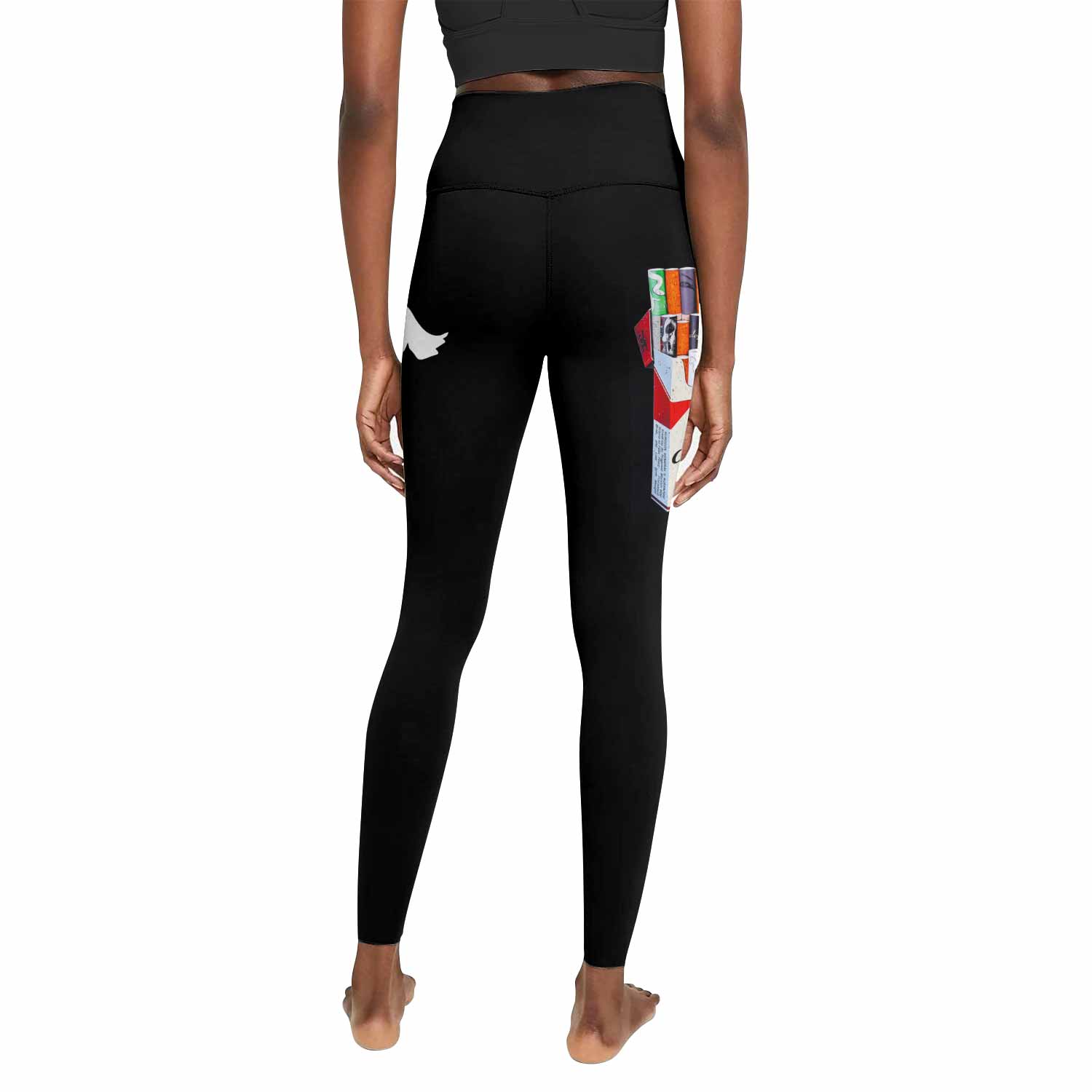 Deftones Cigarette Vintage Women's Leggings - back view mockup