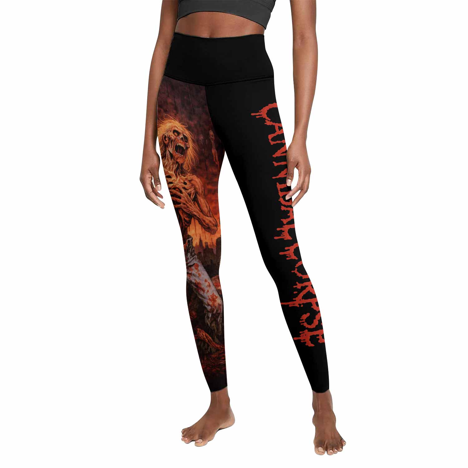 Cannibal Corpse Eaten Back to Life Women's Leggings - front view mockup
