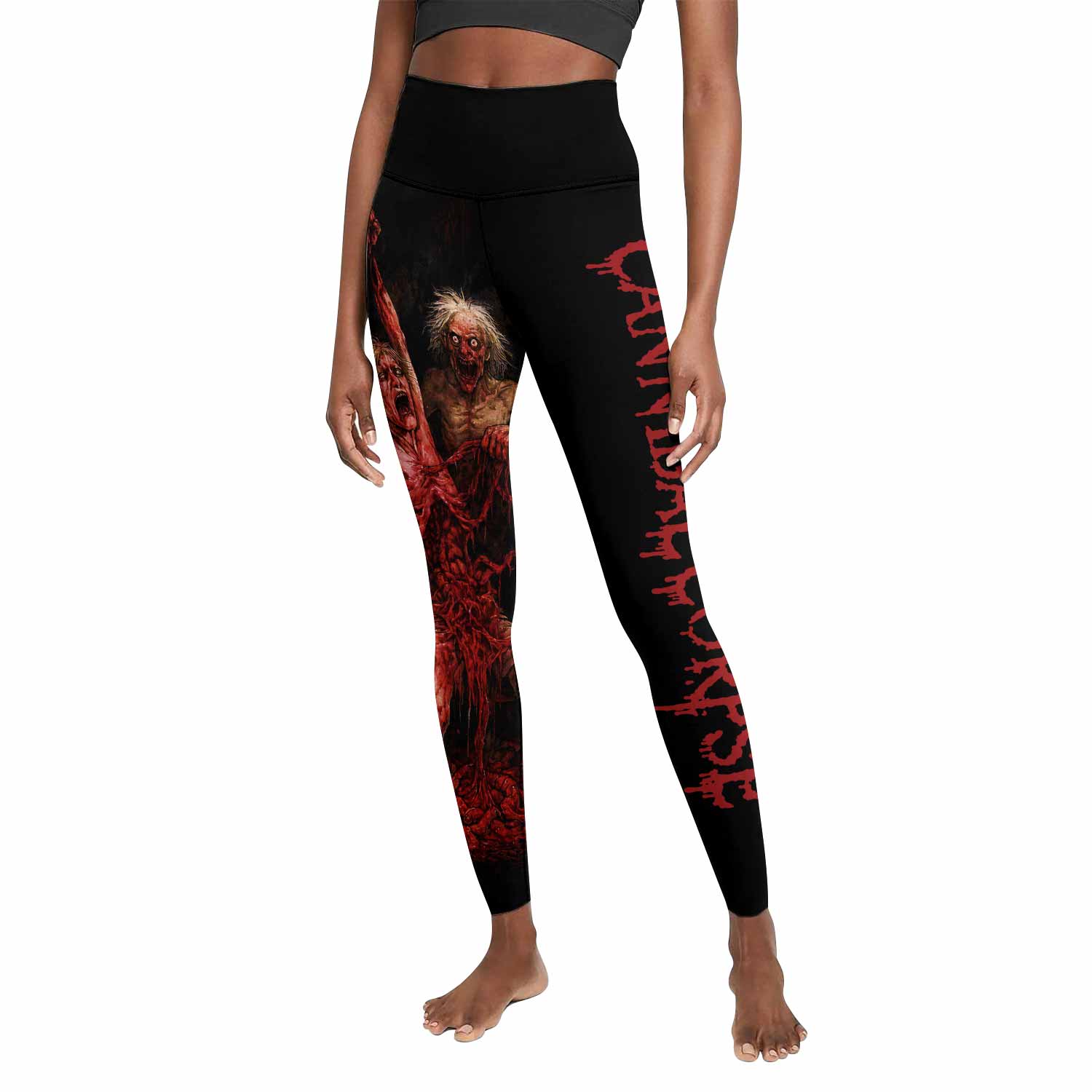 Butchered at Birth Cannibal Corpse Women's Leggings - front view mockup