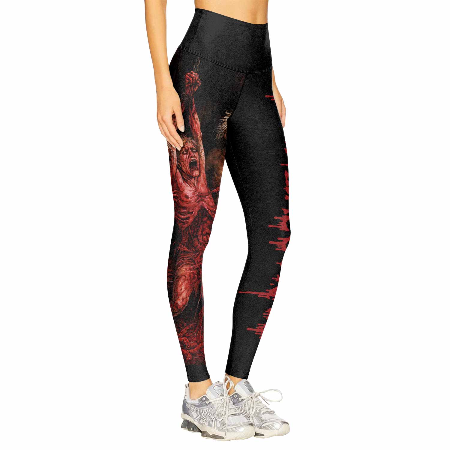 Butchered at Birth Cannibal Corpse Women's Leggings - right side mockup
