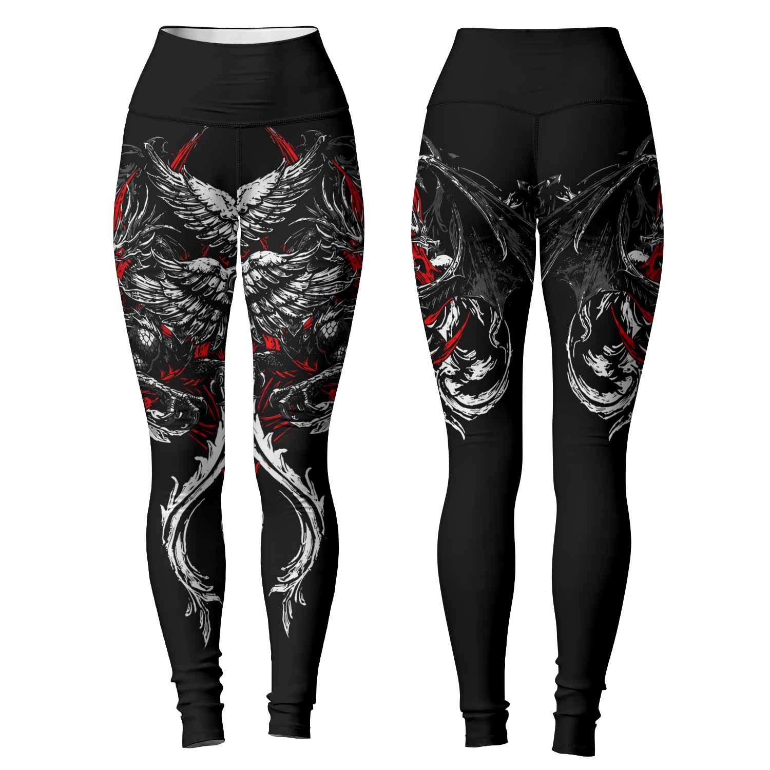 Crimson Seraphim Women's Leggings - front and back view
