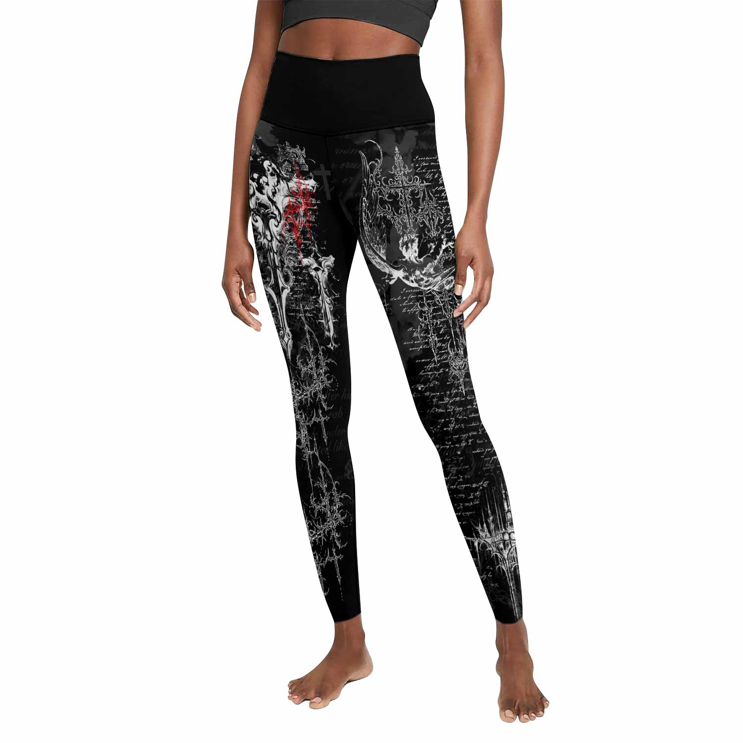 Born to Die Women's Leggings - front view mockup