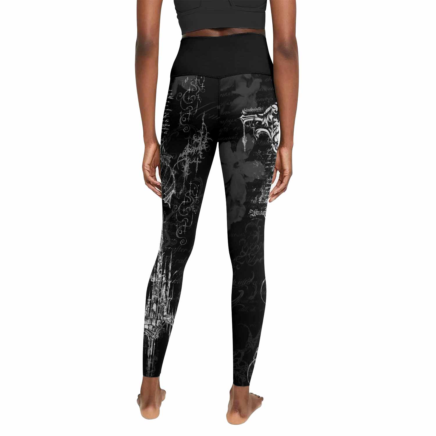 Born to Die Women's Leggings - back view mockup