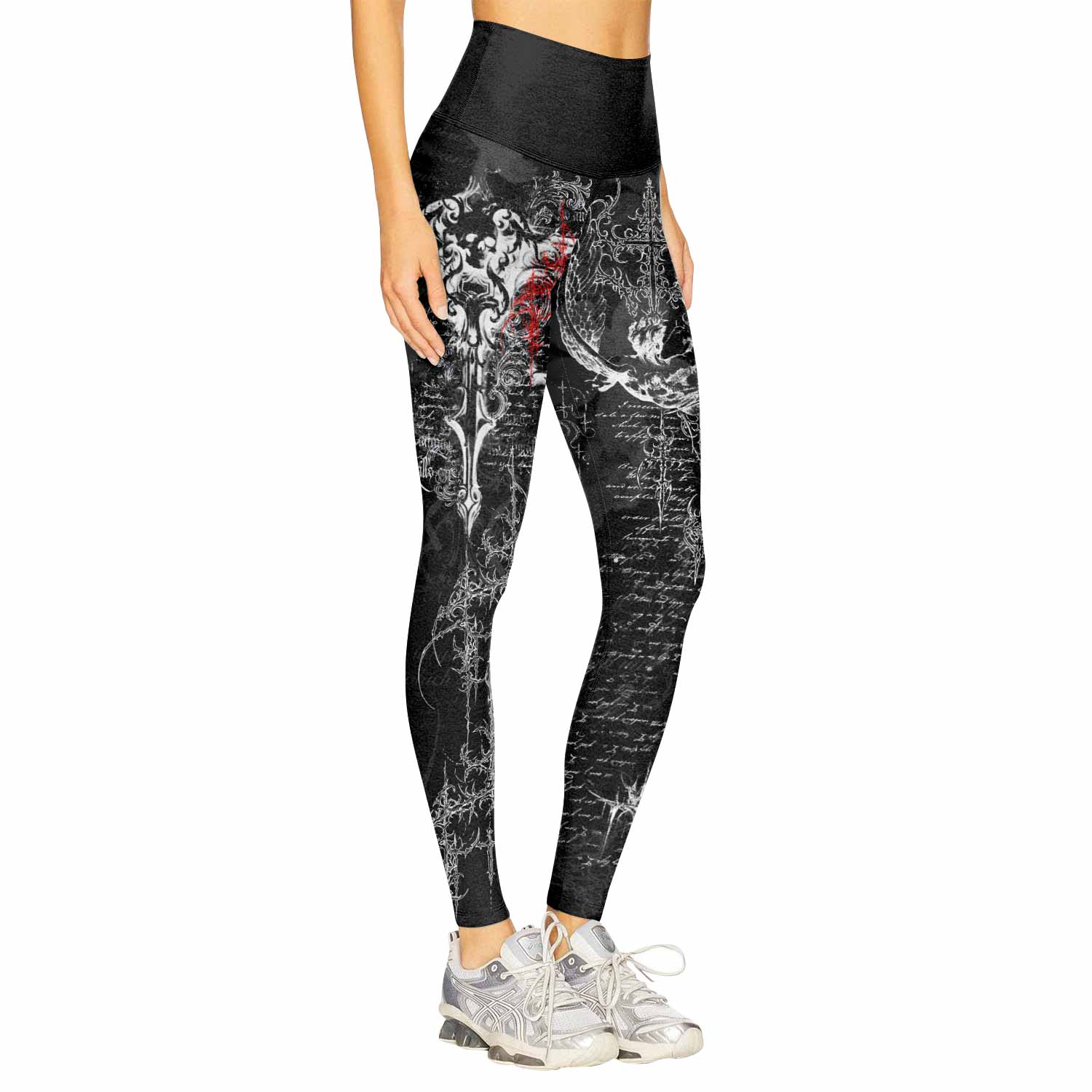 Born to Die Women's Leggings - right side mockup