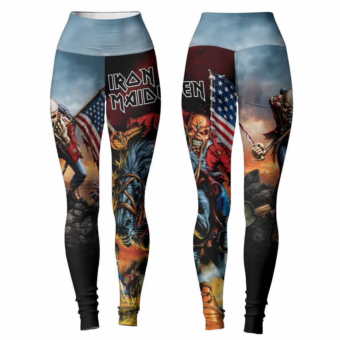 Iron Maiden American Flag Women's Leggings - lifestyle view