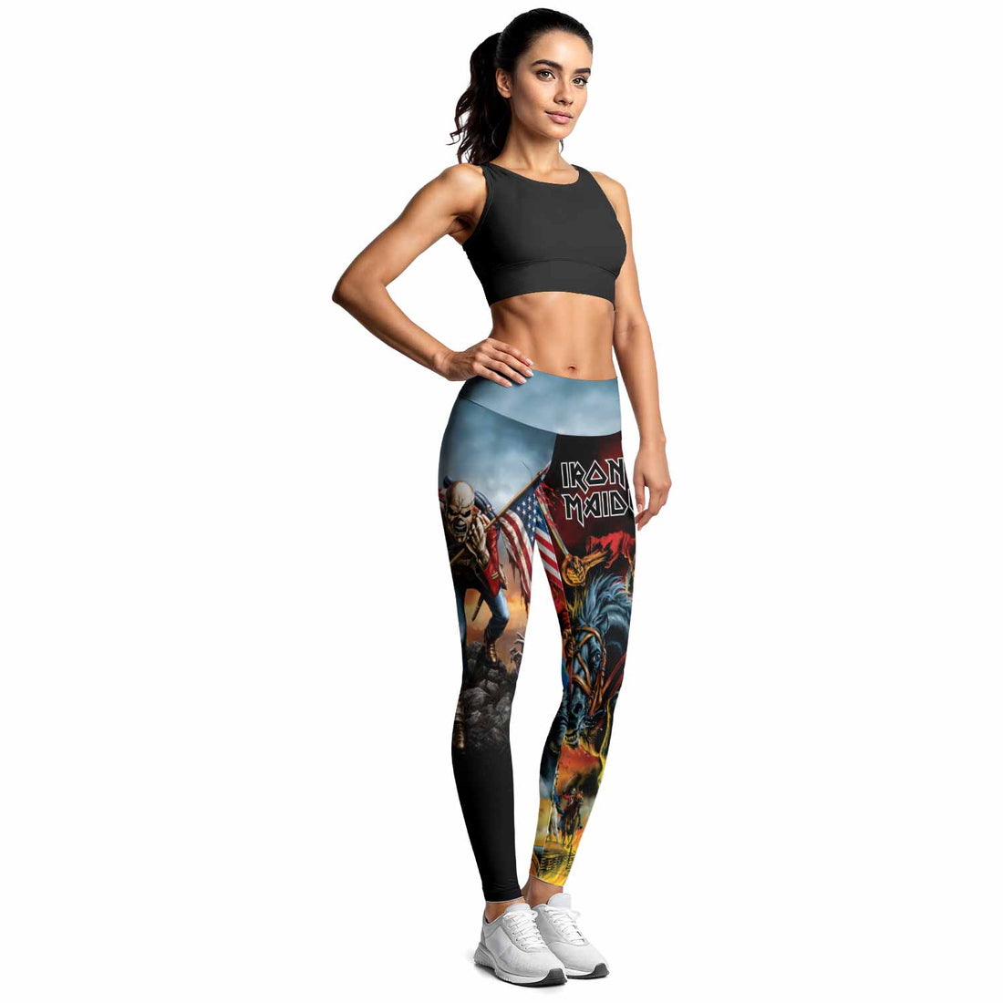 Iron Maiden American Flag Women's Leggings - lifestyle view
