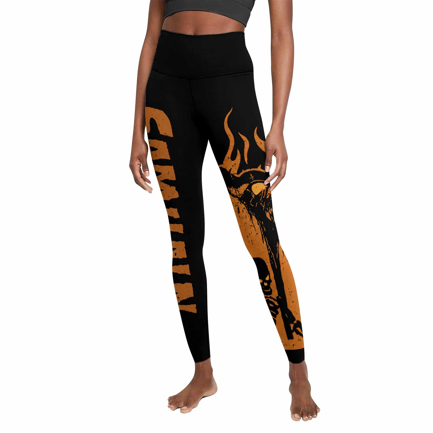 Samhain Horror Punk Women's Leggings - front view mockup