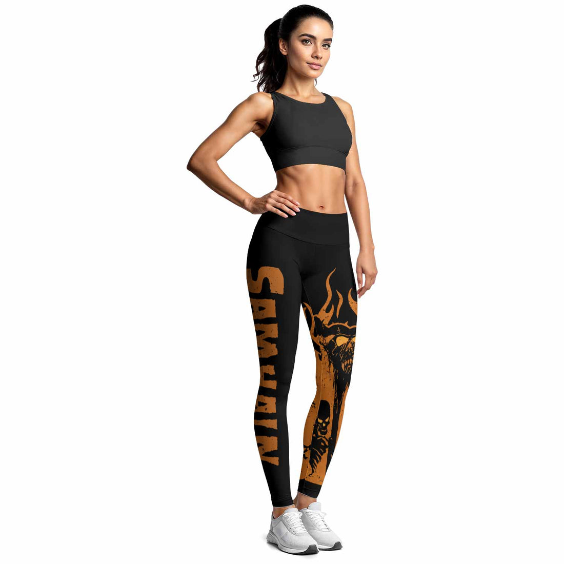 Samhain Horror Punk Women's Leggings - lifestyle view