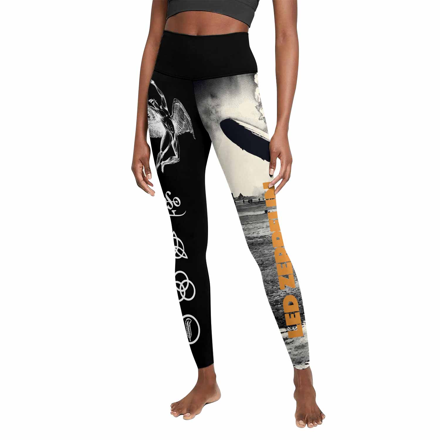 Led Zeppelin Women's Leggings - front view mockup