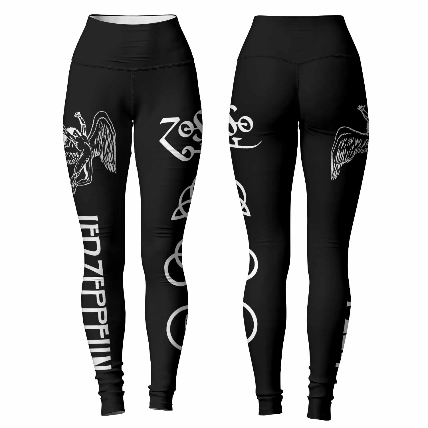 Led Zeppelin North American Tour 1977 Women's Leggings - front and back view
