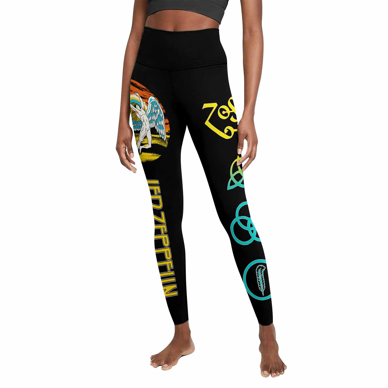 Led Zeppelin North American Tour 1975 Women's Leggings - front view mockup