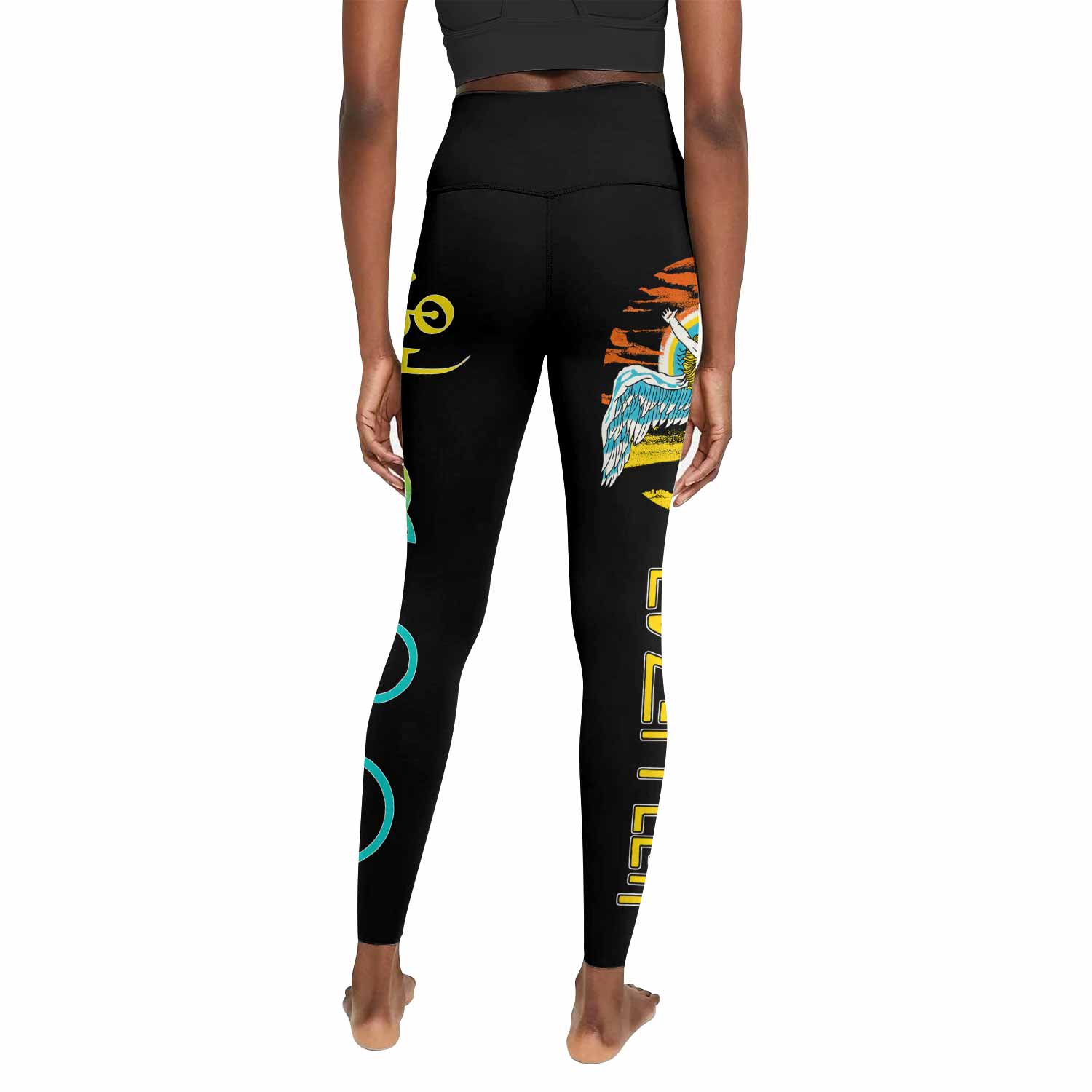 Led Zeppelin North American Tour 1975 Women's Leggings - back view mockup
