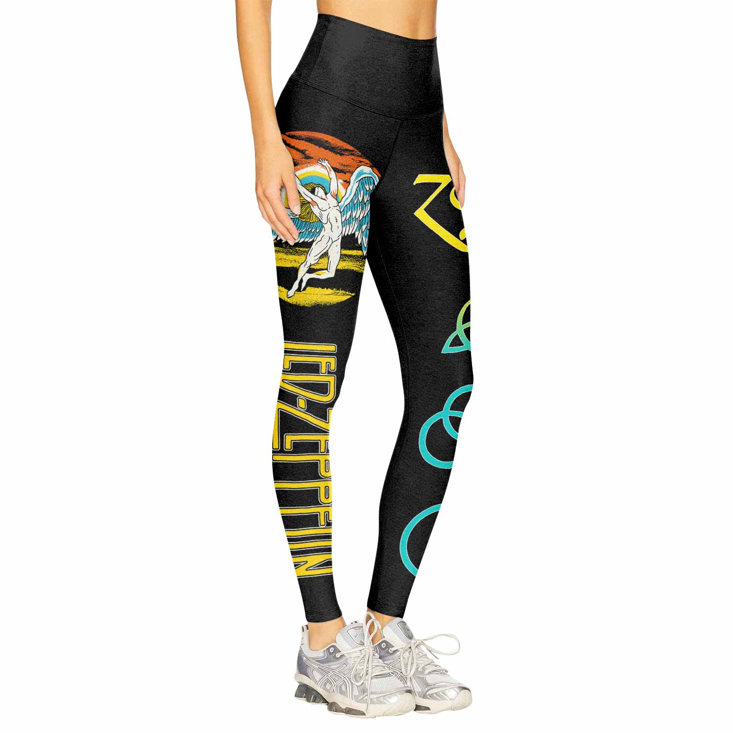 Led Zeppelin North American Tour 1975 Women's Leggings - right side mockup