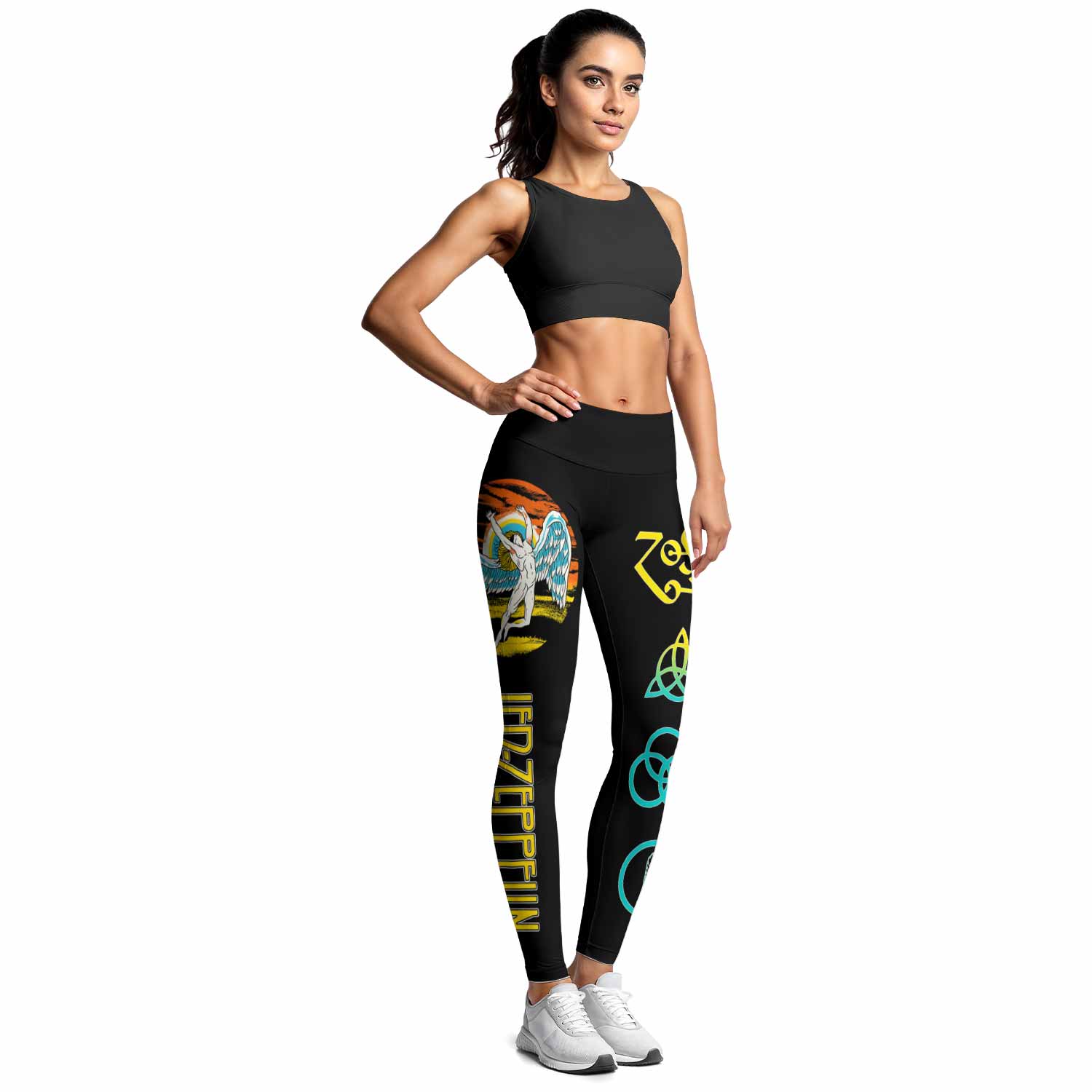 Led Zeppelin North American Tour 1975 Women's Leggings - lifestyle view