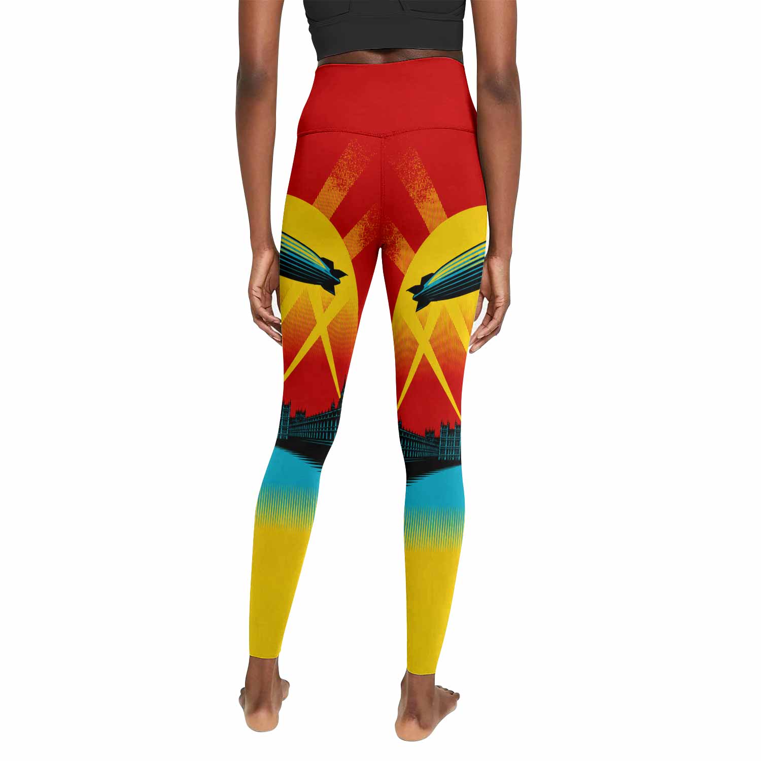 Led Zeppelin Celebration Day Women's Leggings - back view mockup
