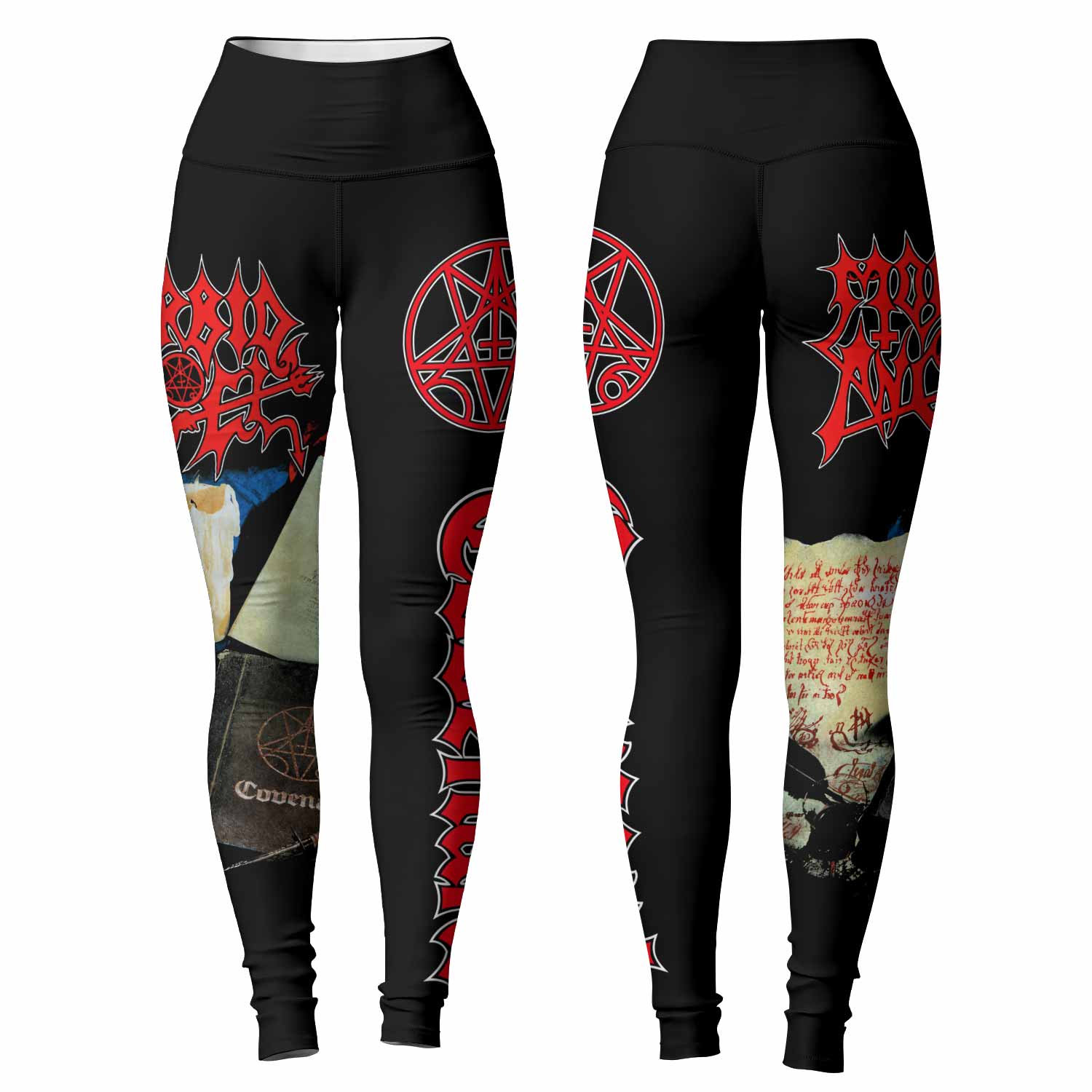 Morbid Angel Covenant Women's Leggings - front and back view
