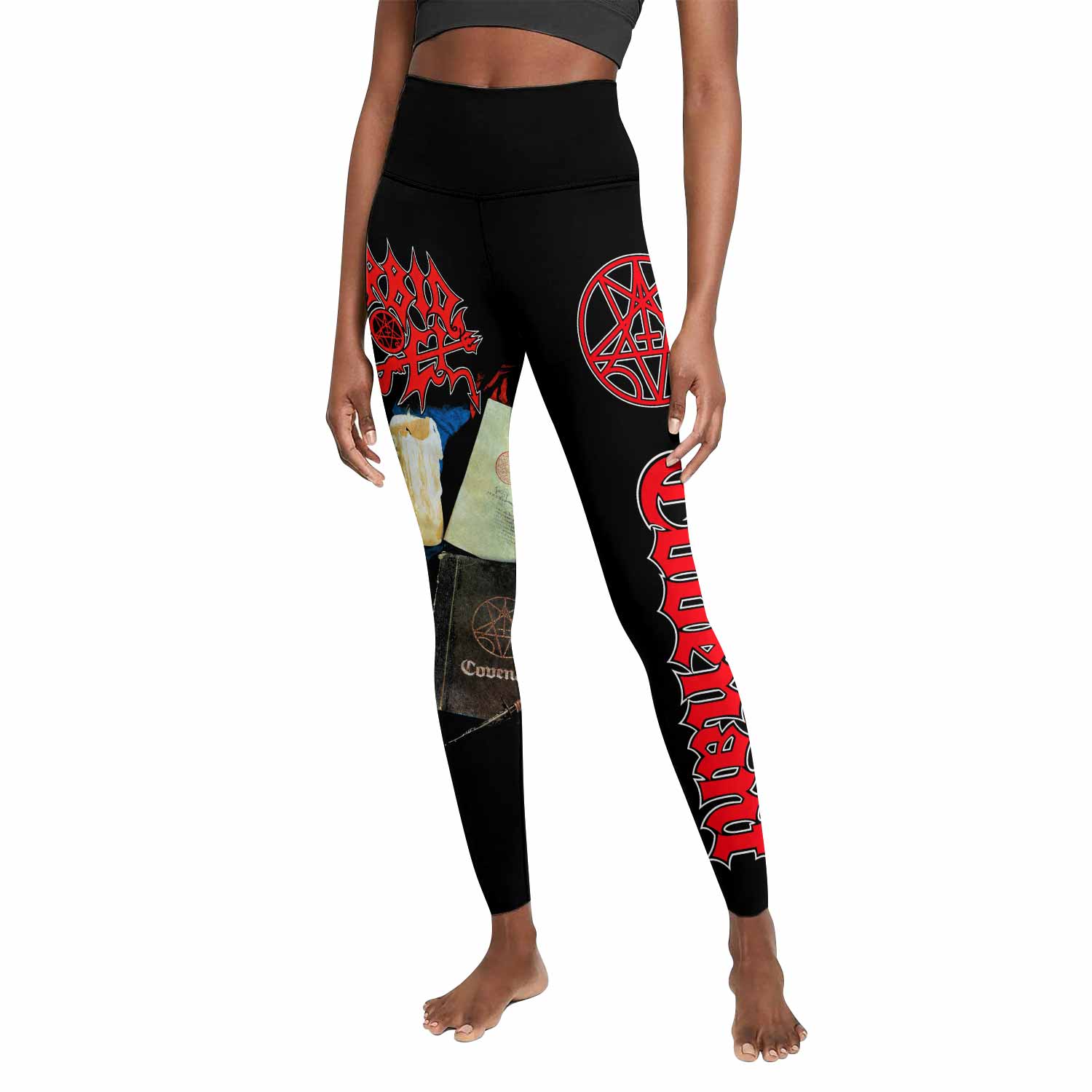 Morbid Angel Covenant Women's Leggings - front view mockup