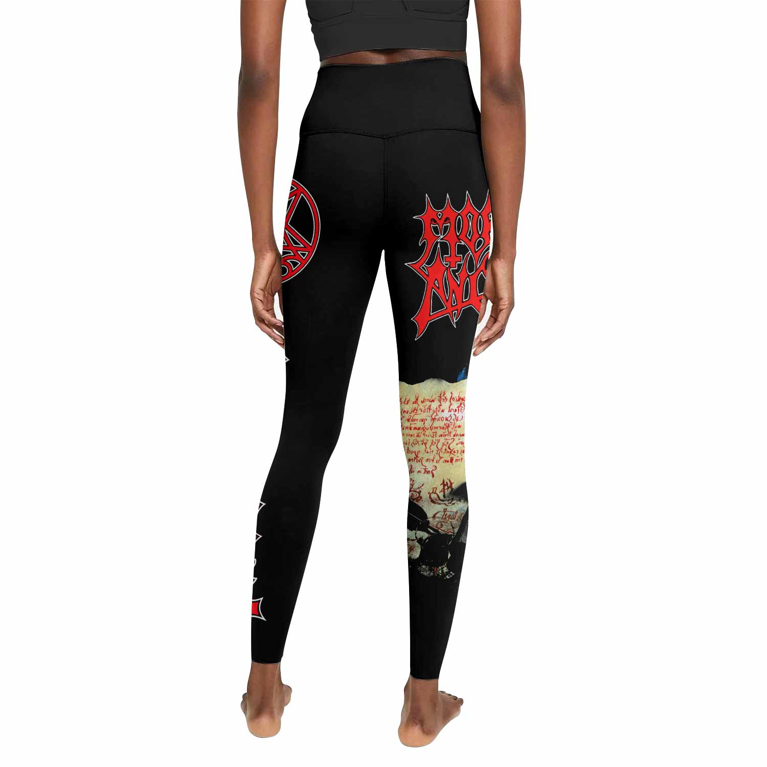 Morbid Angel Covenant Women's Leggings - back view mockup