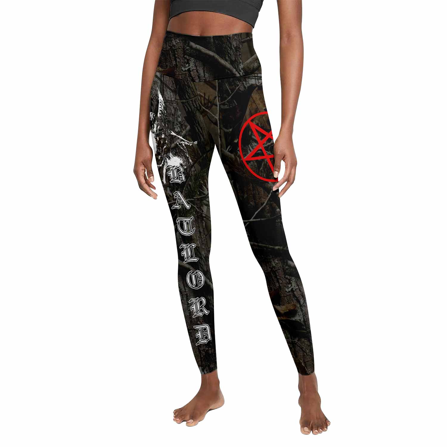 Bathory Sigil of Baphomet Women's Leggings - front view mockup