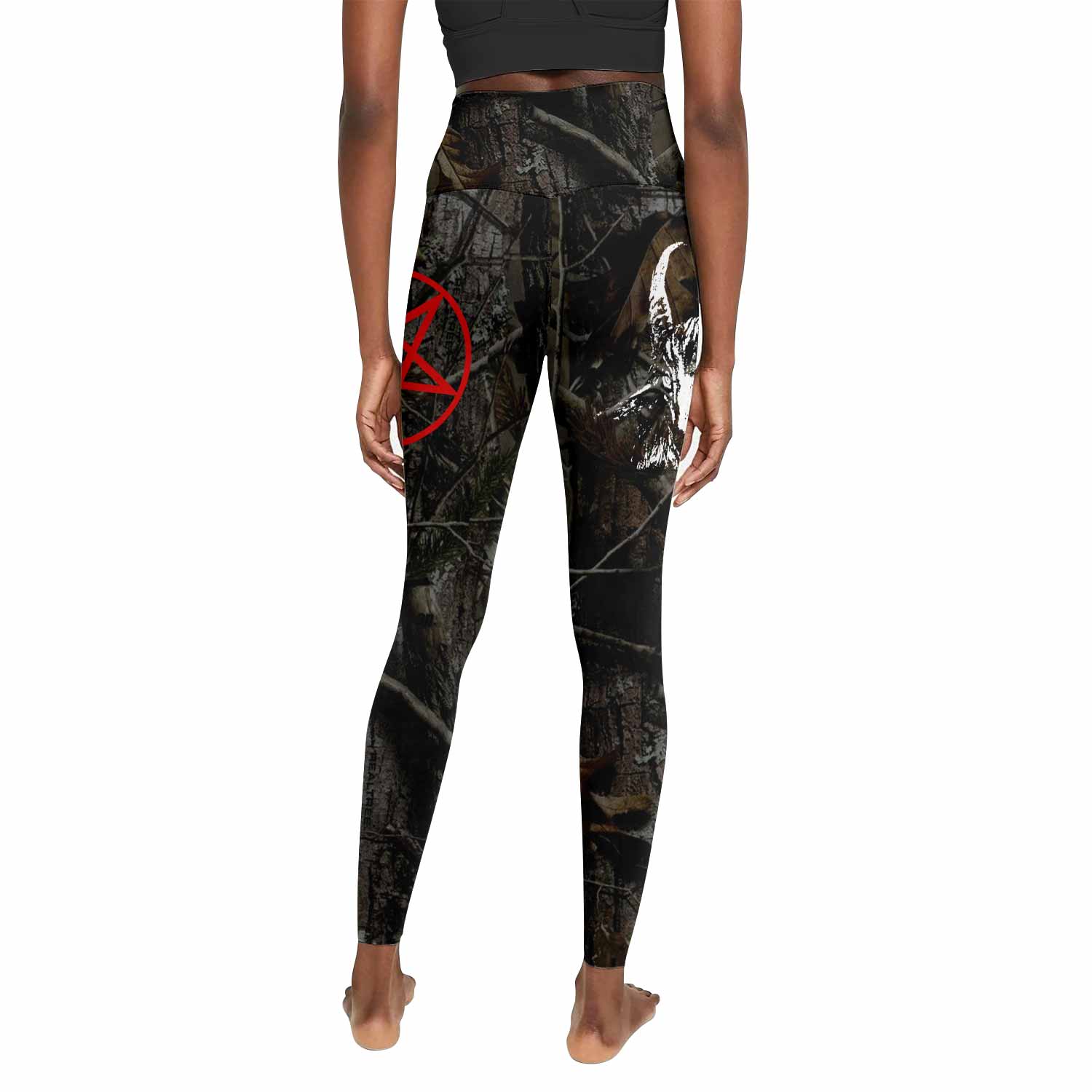 Bathory Sigil of Baphomet Women's Leggings - back view mockup