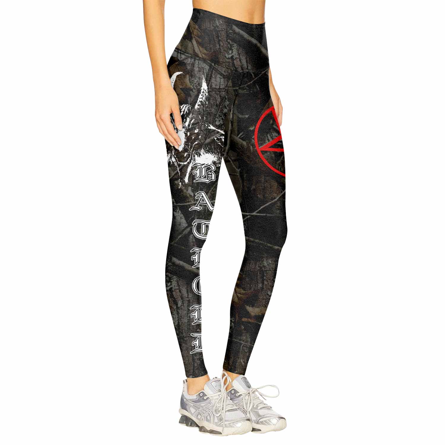 Bathory Sigil of Baphomet Women's Leggings - right side mockup