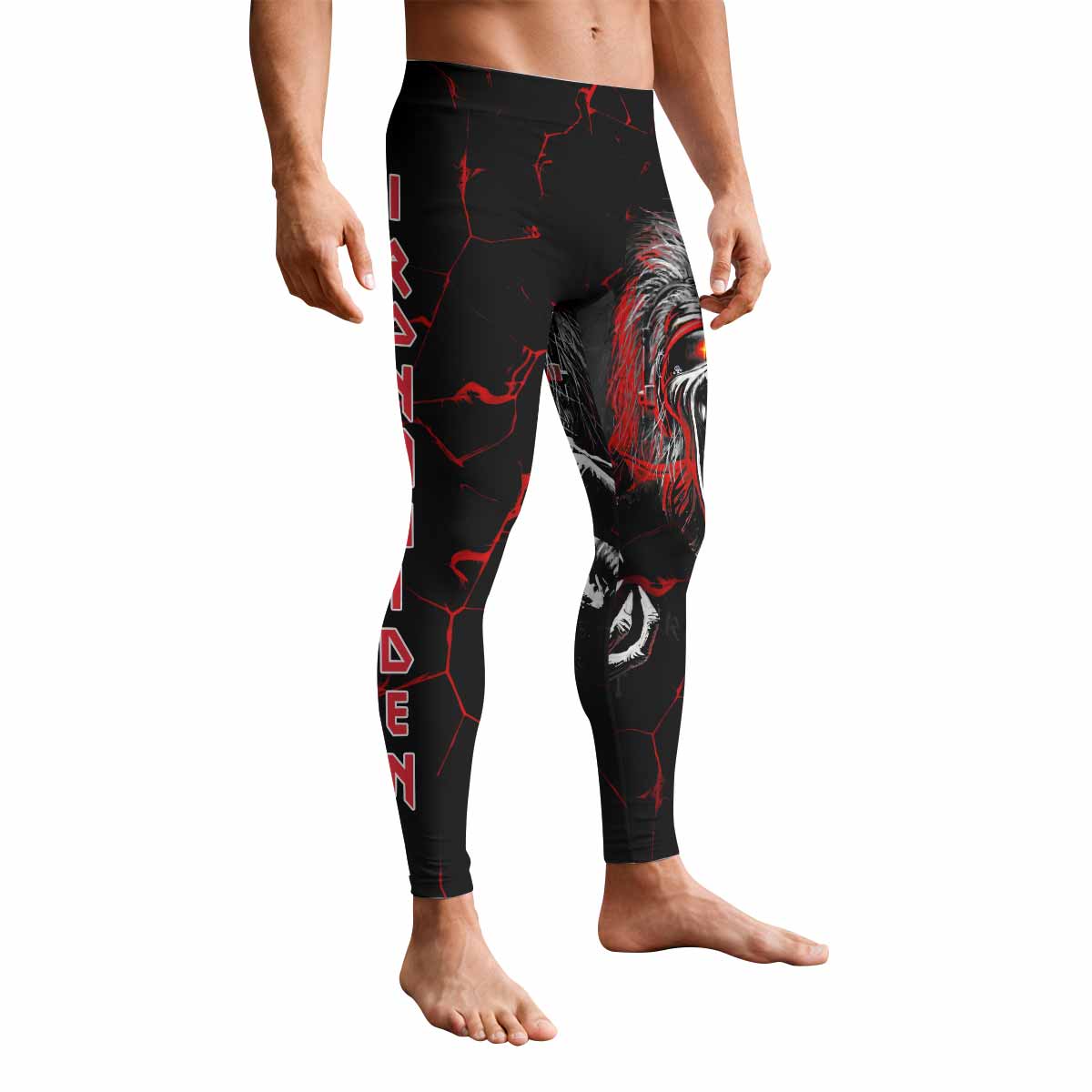 Iron Maiden A Real Dead One Men's Leggings - front view mockup