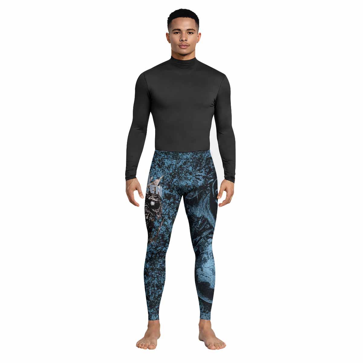 Iron Maiden Fear Reaper Eddie Men's Leggings - lifestyle view