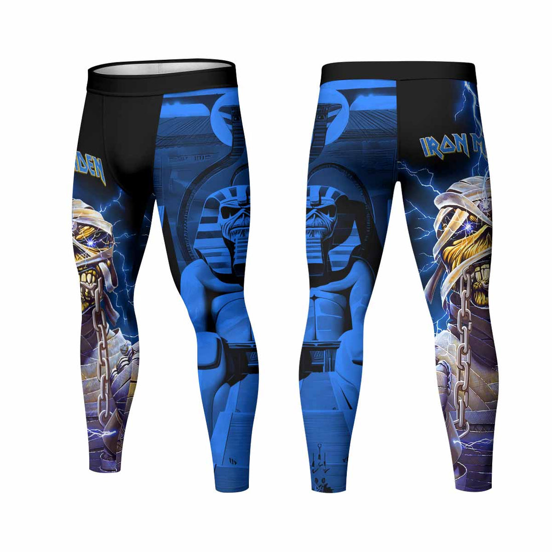 Iron Maiden Powerslave Mummy Eddie Men's Leggings - lifestyle view