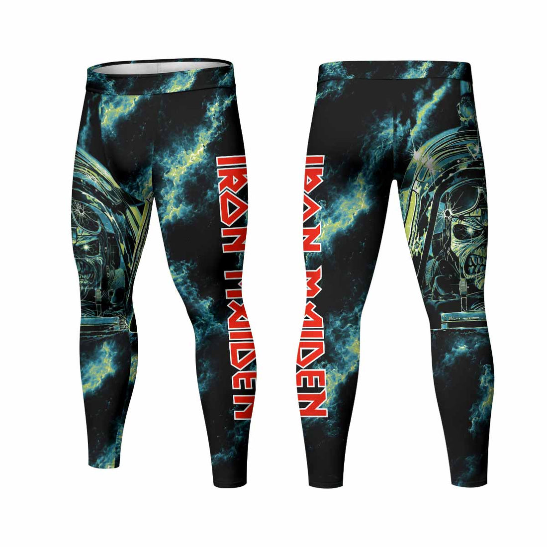 Iron Maiden Aces High Eddie Pilot Men's Leggings - lifestyle view