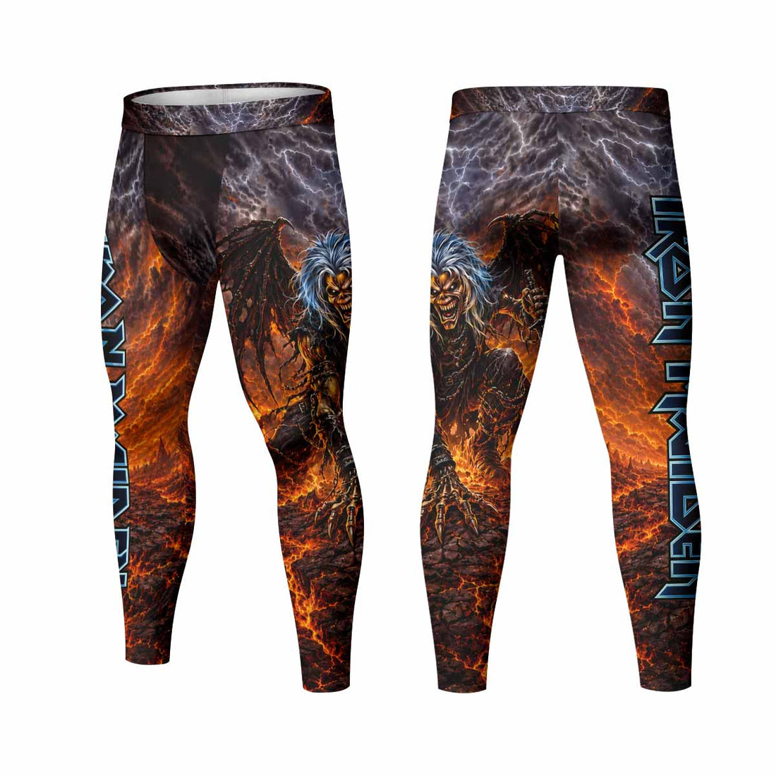 Iron Maiden The Fallen Angel Eddie Men's Leggings - lifestyle view