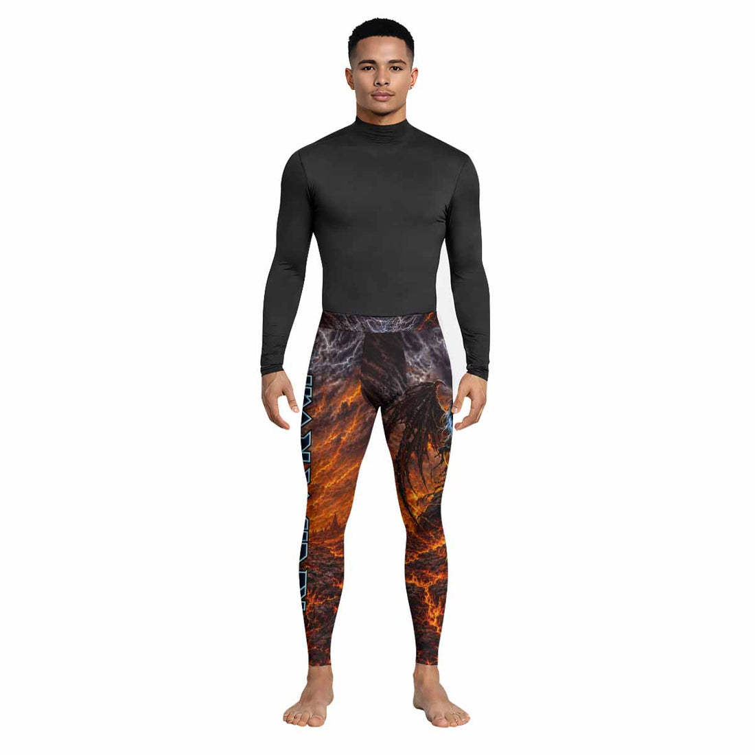 Iron Maiden The Fallen Angel Eddie Men's Leggings - lifestyle view