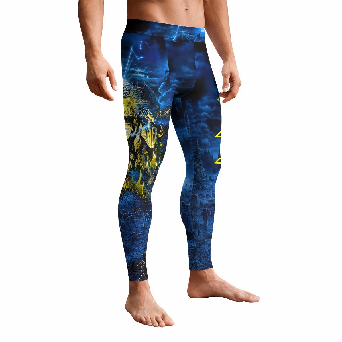 Iron Maiden Live After Death Eddie Men's Leggings - front view mockup