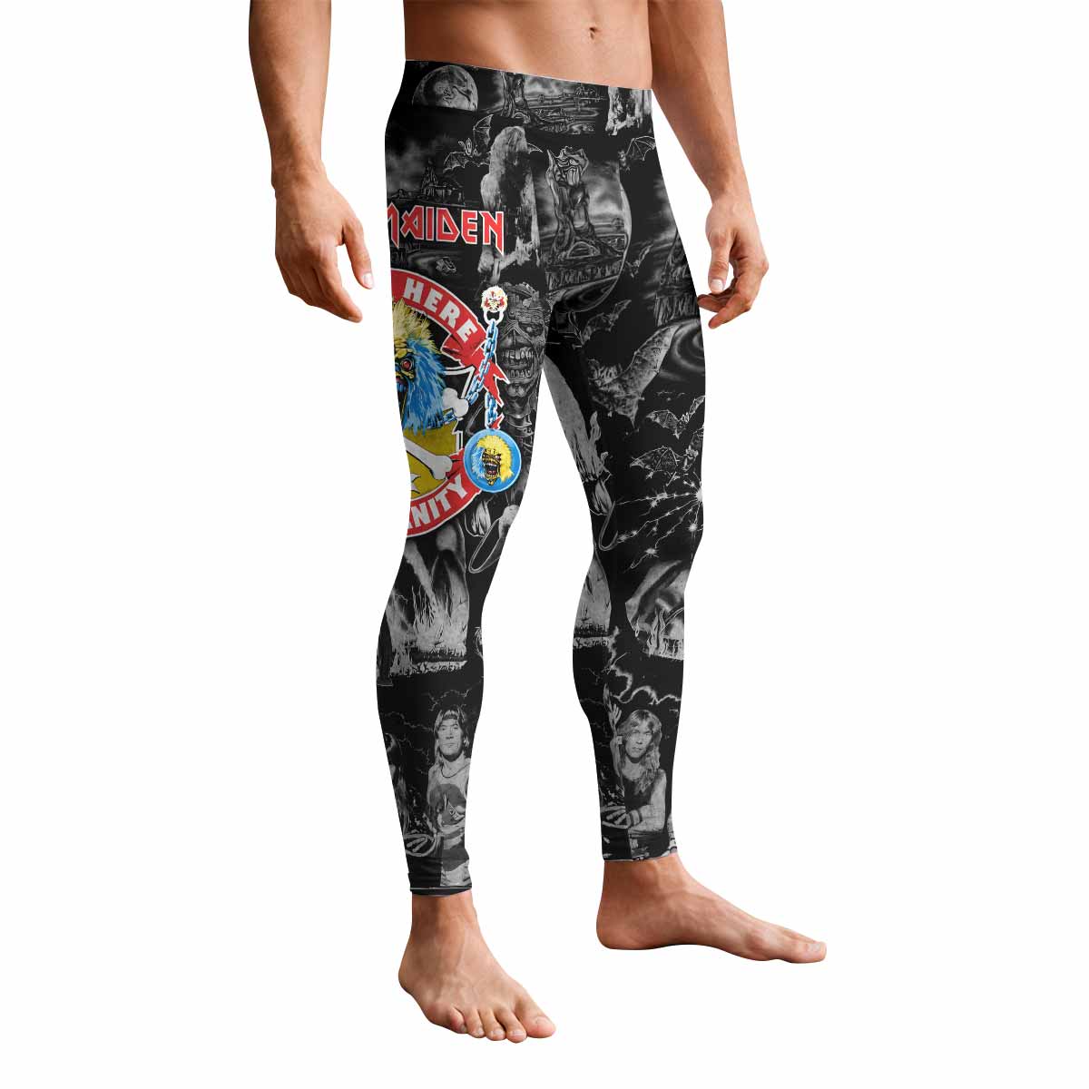 Iron Maiden From Here to Eternity Eddie Men's Leggings - front view mockup