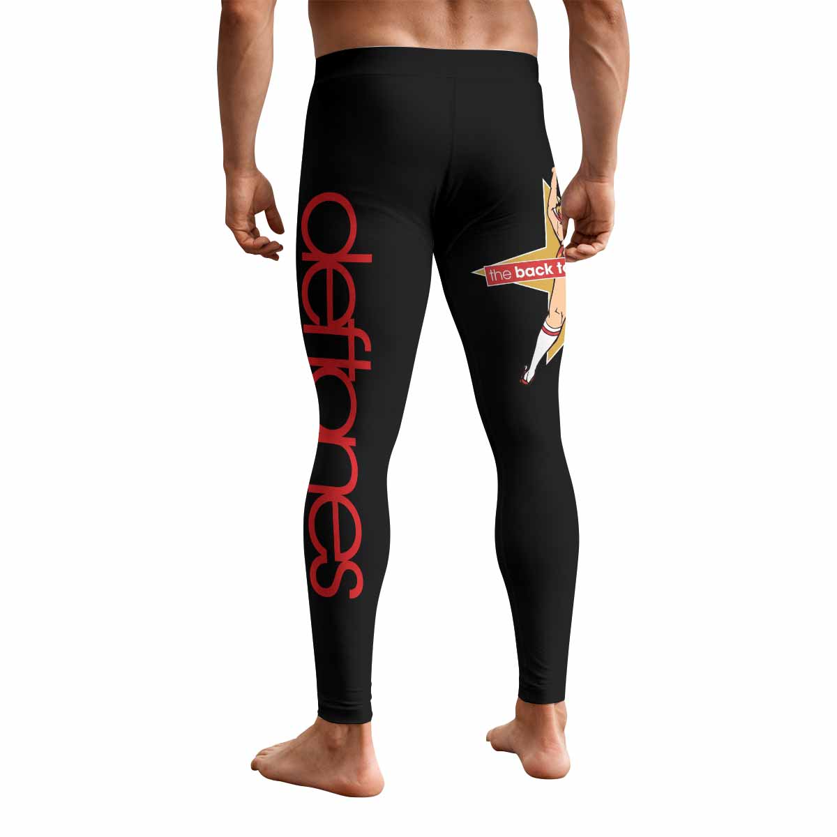 Deftones Back to School Tour Men's Leggings - back view mockup