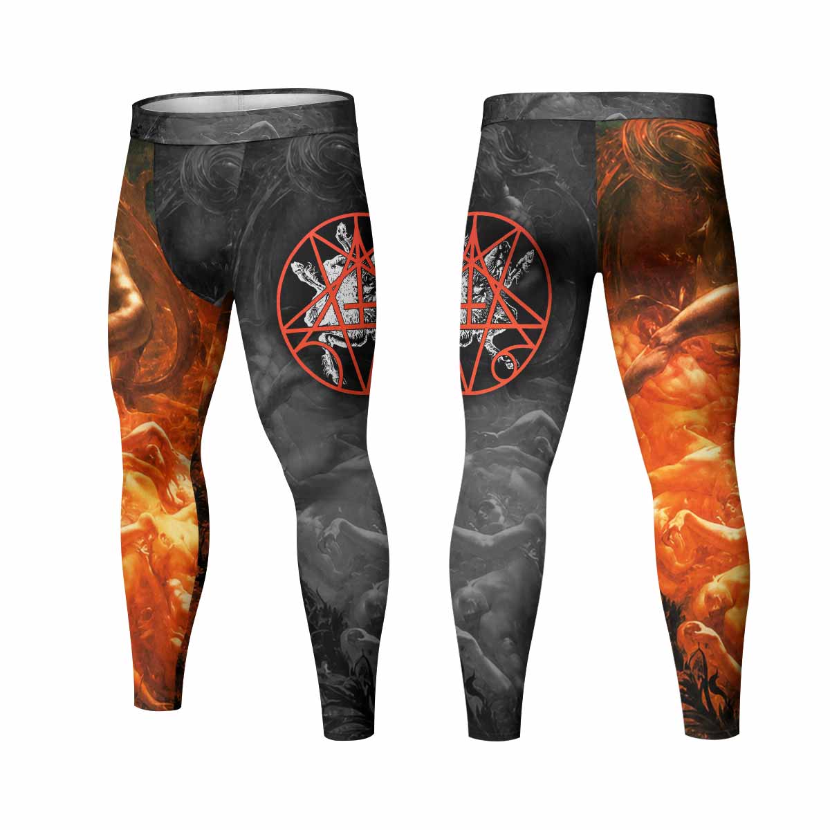 Morbid Angel Altars of Madness Men's Leggings - front and back view