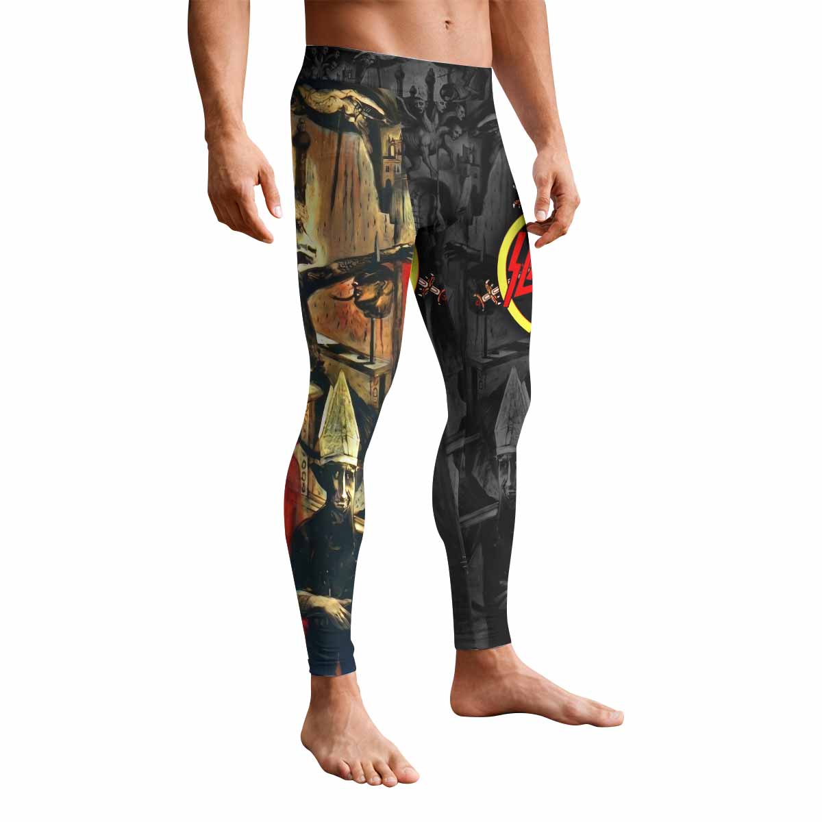 South of Heaven Slayer Men's Leggings - front view mockup