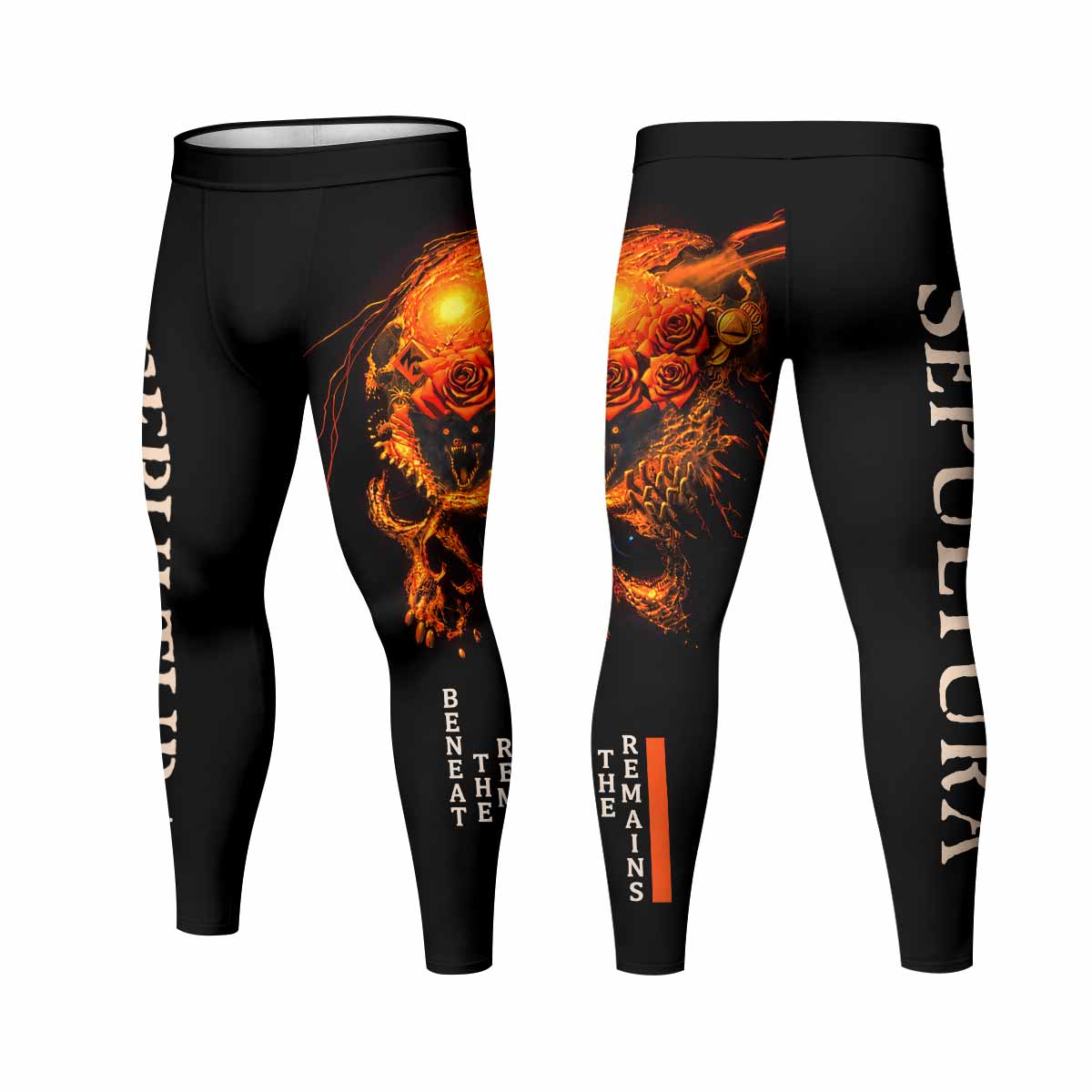Beneath the Remains Sepultura Men's Leggings - front and back view