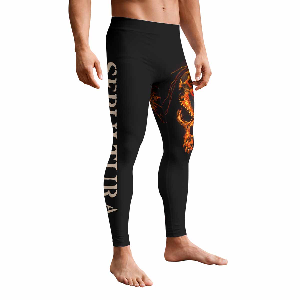 Beneath the Remains Sepultura Men's Leggings - front view mockup