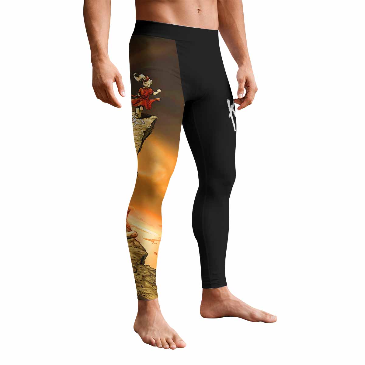 Korn Follow the Leader Hopscotch Men's Leggings - front view mockup