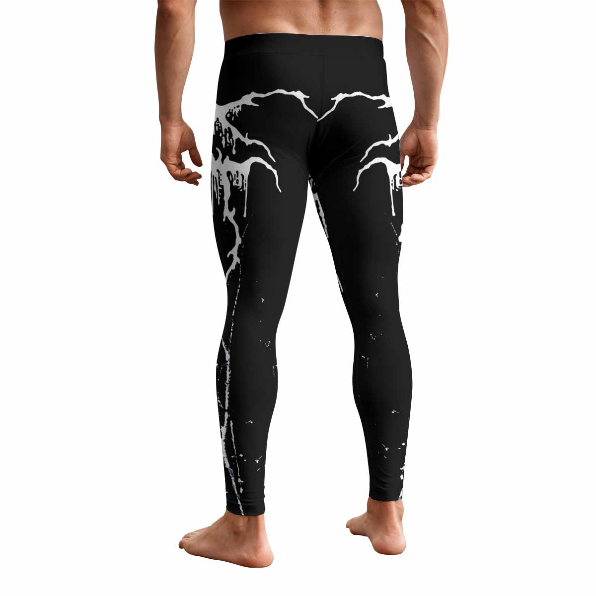 Darkthrone Under a Funeral Moon Men's Leggings - back view mockup