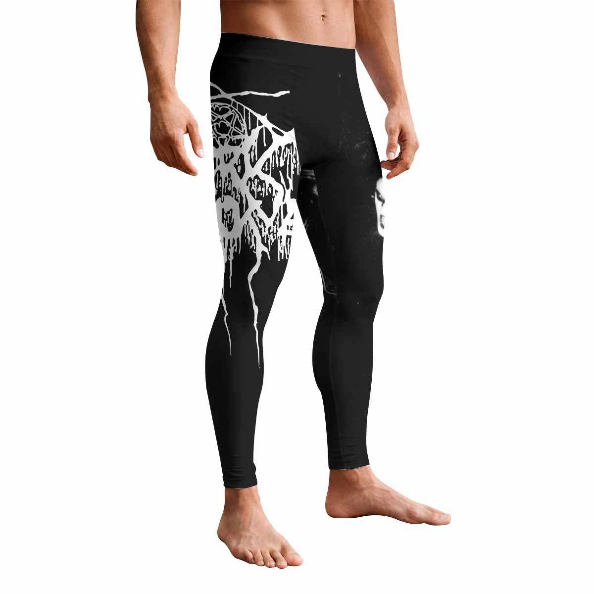 Darkthrone A Blaze in the Northern Sky Men's Leggings - front view mockup