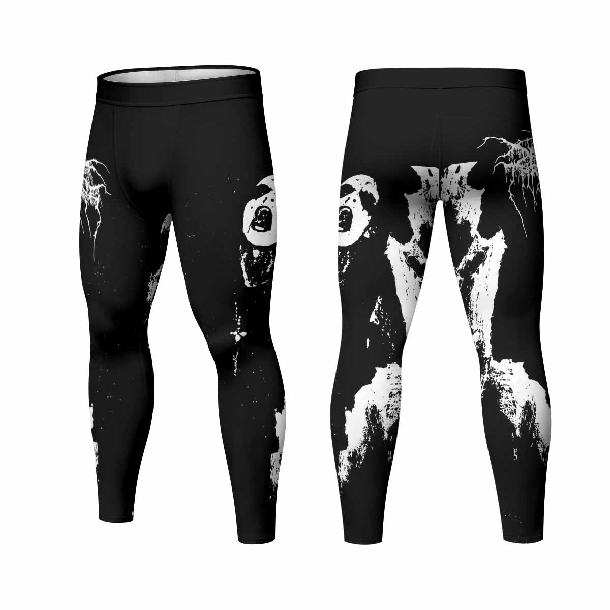 Darkthrone Transilvanian Hunger Men's Leggings - front and back view