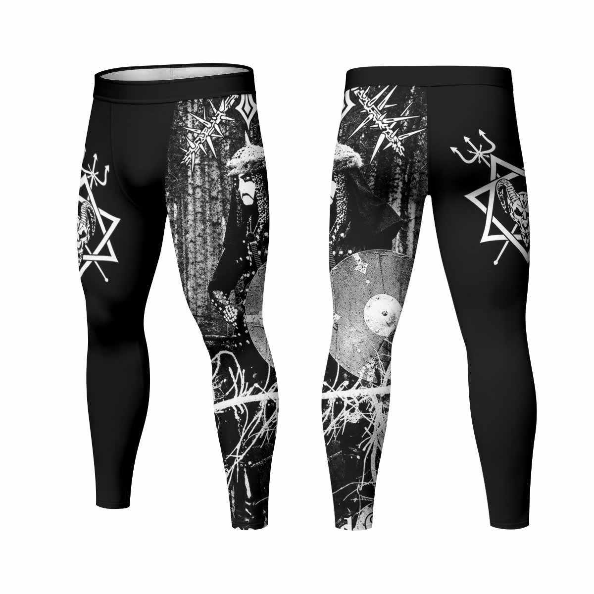 Graveland Thousand Swords Men's Leggings - front and back view