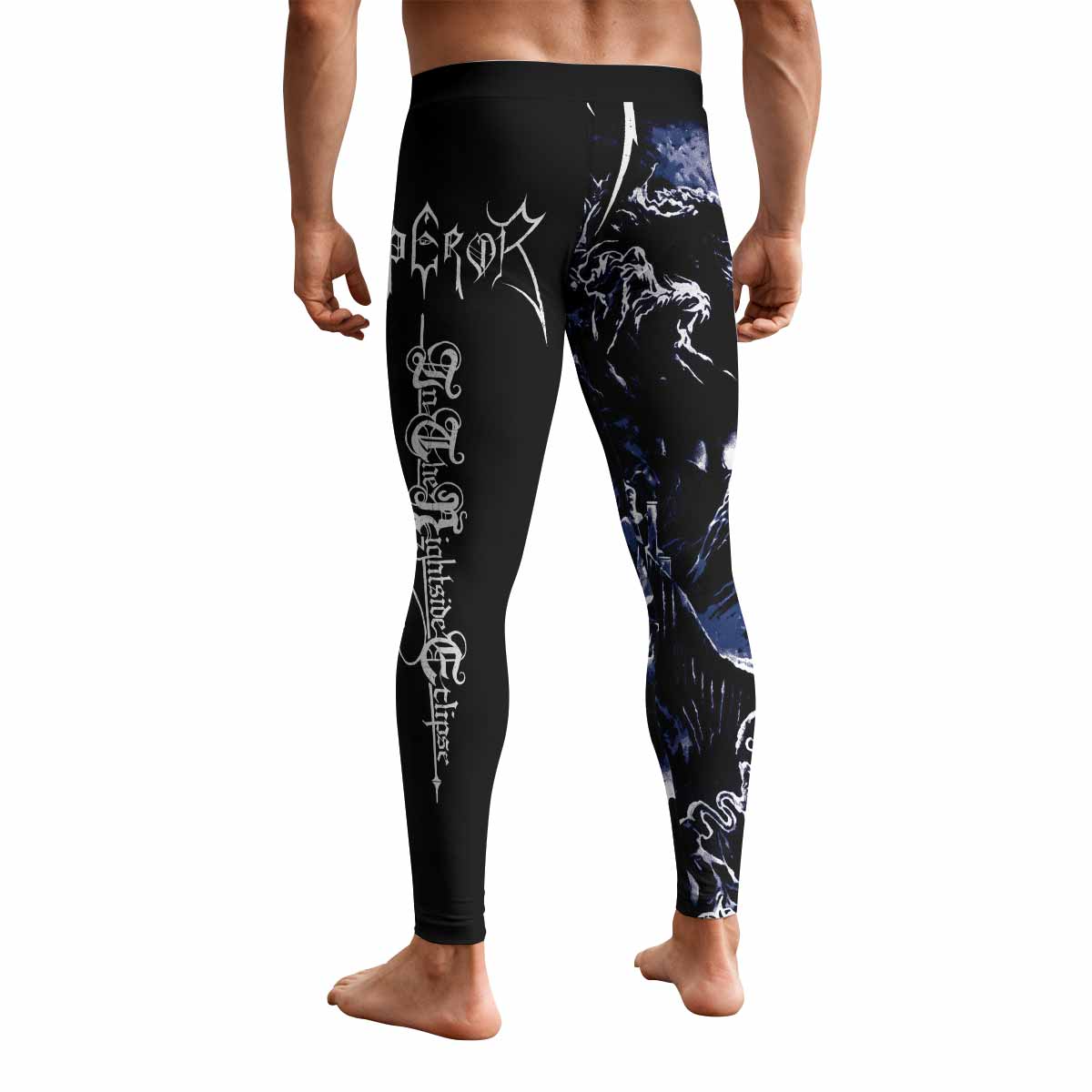 Emperor In the Nightside Eclipse Men's Leggings - back view mockup