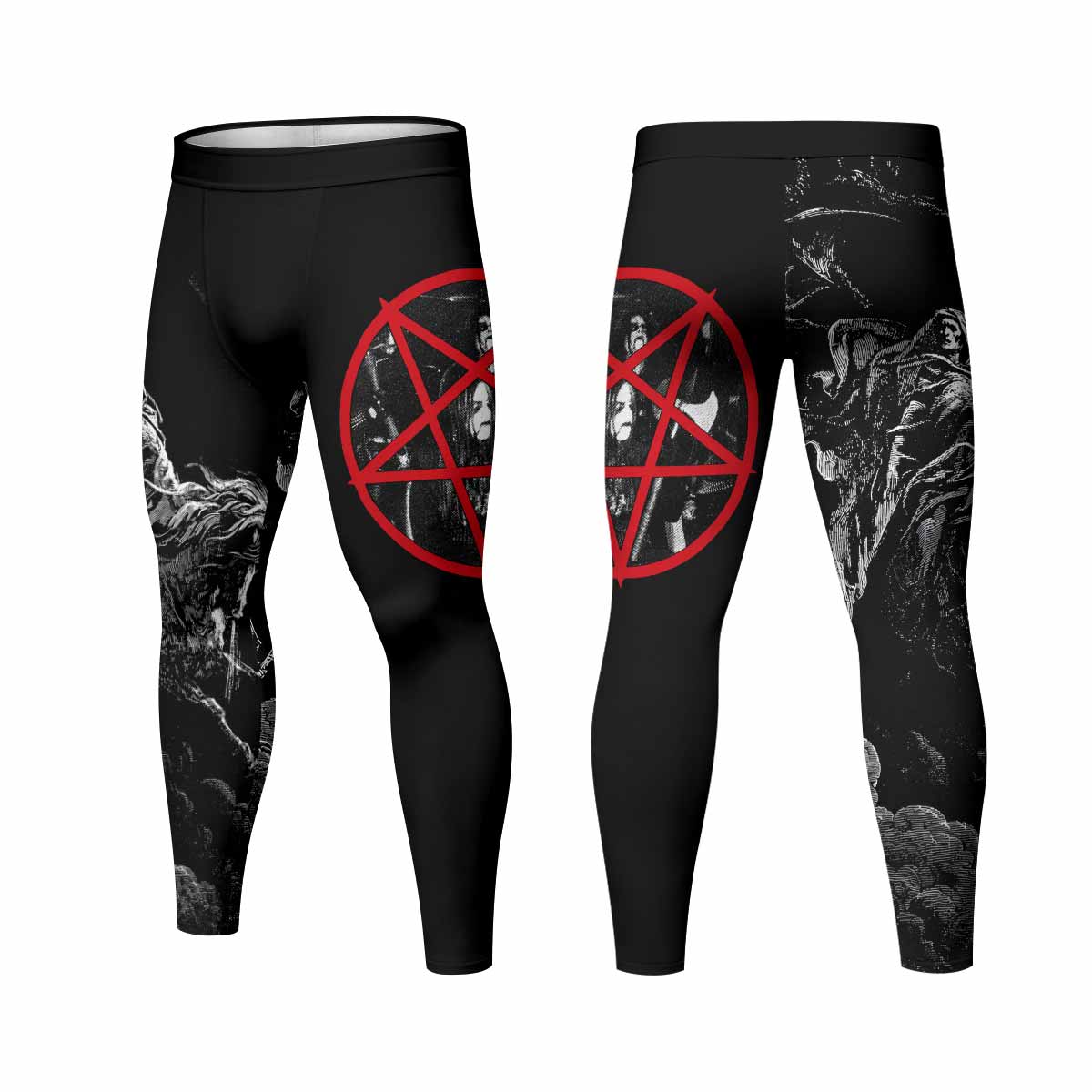 Emperor Wrath of the Tyrant Men's Leggings - front and back view