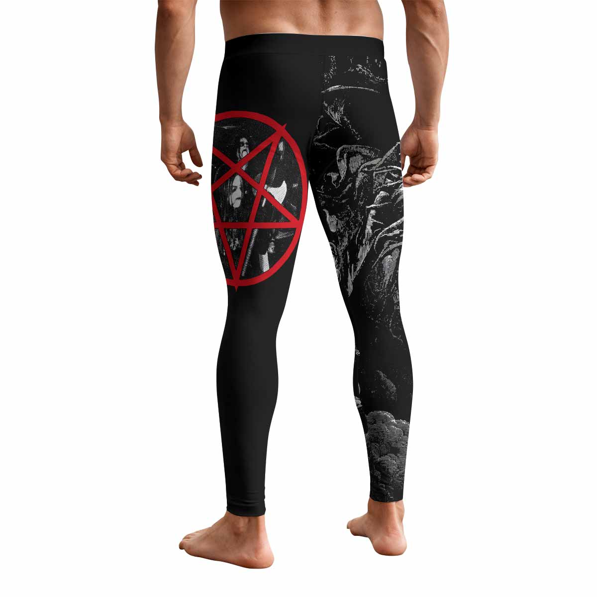 Emperor Wrath of the Tyrant Men's Leggings - back view mockup