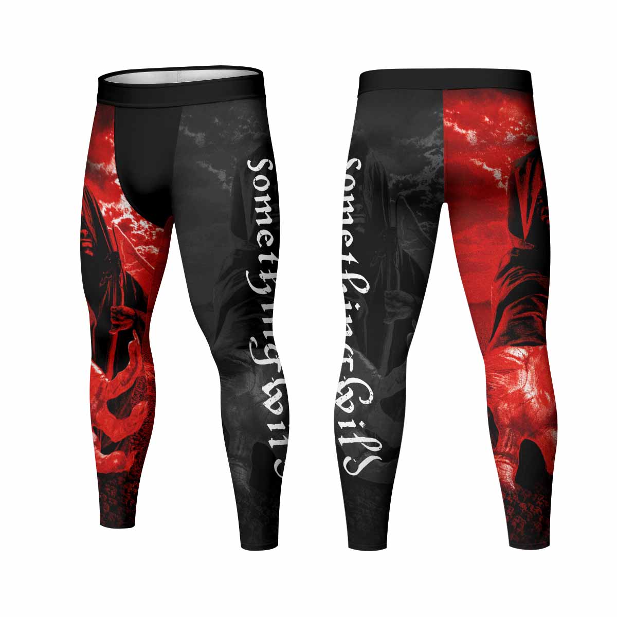 Children of Bodom Something Wild Men's Leggings - front and back view